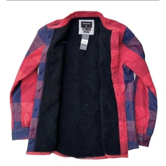 QuikSilver Men's Miho Stones GARNET SHERPA Long Sleeve Over Shirt Size M - Picture 3 of 16